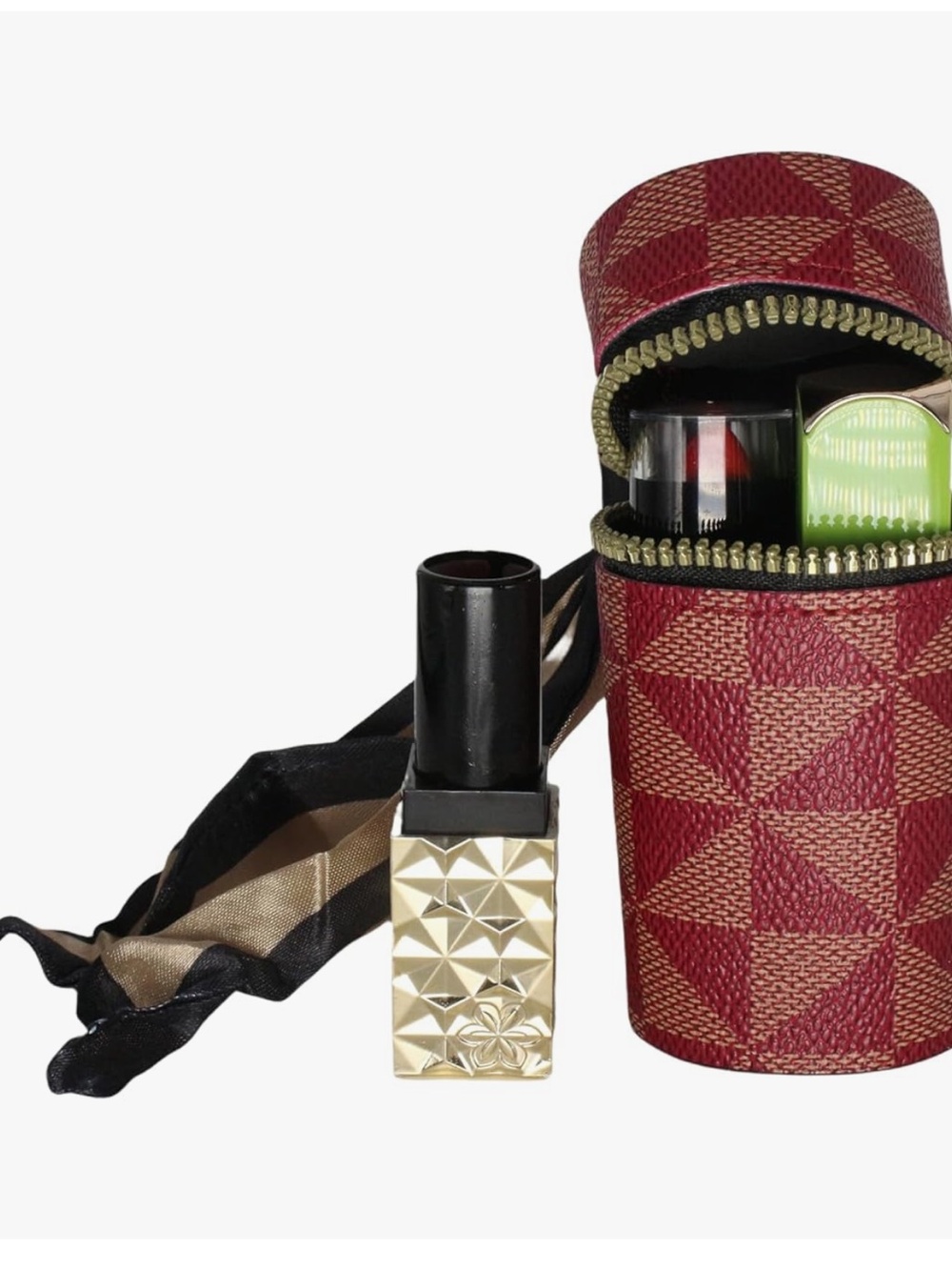 lipstick storage box, synthetic leather, with buckle decoration strap, - Picture 6 of 6